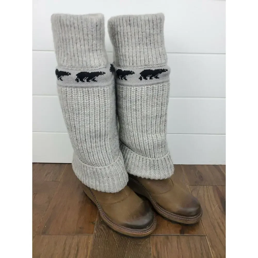 SOREL Crazy Cable Wedge Boot Knit Sweater Women's 6